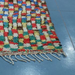 Moroccan rug square patterns : Handmade rug 9.28 ft x 4.06 ft, Moroccan carpets  - Multicolored patterns