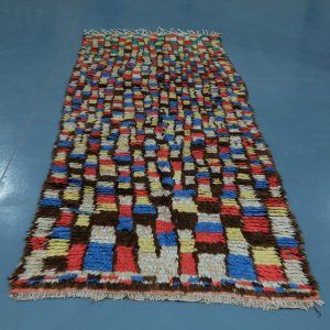 Moroccan rug square patterns : Handmade rug 9.28 ft x 4.06 ft, Moroccan carpets  - Multicolored patterns