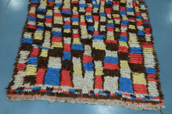 Moroccan rug square patterns : Handmade rug 9.28 ft x 4.06 ft, Moroccan carpets  - Multicolored patterns