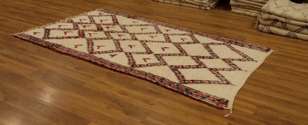 Authentic Beni ourain rug, 9.67 x 5.77 ft, Art Deco Rug, Moroccan rug, Vintage Beni Ourain rug, Handmade Berber Rug, Beniourain