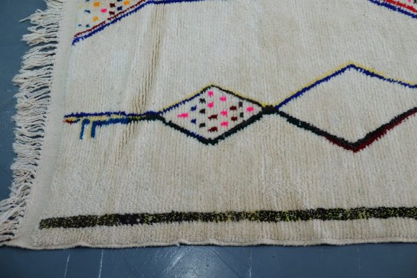 Large  Handmade Rug 8.85 ft x6.65 ft - Geometric Mrirt Colored Rug - Traditional Rug Beni -Art Deco Rug - Handmade Berber Rug