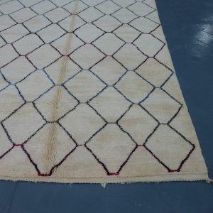 Large Colored Beni Mrirt rug, 10 ft x 6.39ft ft, Art Deco Rug, Wool Moroccan rug, , Handmade Berber Rug, Geometric Berber Rug from Morocco