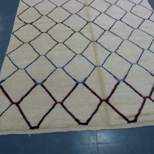 Large Colored Beni Mrirt rug, 10 ft x 6.39ft ft, Art Deco Rug, Wool Moroccan rug, , Handmade Berber Rug, Geometric Berber Rug from Morocco