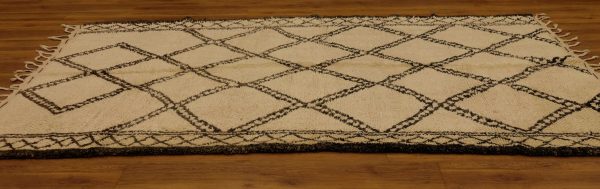 Authentic Beni ourain rug, 10.49 ft x 5.9 ft, Art Deco Rug, Wool Moroccan rug, Vintage Beni Ourain rug, Handmade Berber Rug, Beniourain