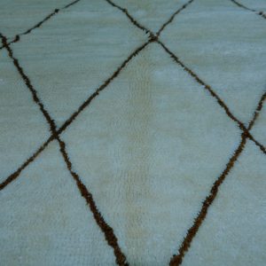 Large Beni ourain rug, 13 ft x 8 ft , Art Deco Rug, Wool Moroccan rug, Handmade Berber Rug, Geometric Berber Rug from Morocco