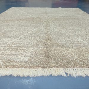 Brown Moroccan rug, 7.34 ft x 5.83 ft , Art Deco Rug, Wool Moroccan rug, Handmade Berber Rug, Beni ourain Rug from Morocco