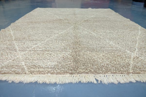Brown Moroccan rug, 7.34 ft x 5.83 ft , Art Deco Rug, Wool Moroccan rug, Handmade Berber Rug, Beni ourain Rug from Morocco