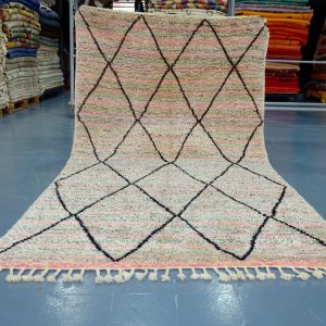 Artistique Beni Ourain rug 8.69 ft x 4.78 ft , Art Deco Rug, Wool Moroccan rug, Handmade Berber Rug from Morocco