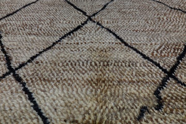 Wool Brown Beni Ourain rug, 7.87 ft x 5.01 ft , Art Deco Rug, Wool Moroccan rug, , Handmade Berber Rug, Beni Berber Rug from Morocco