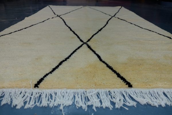 Handmade Beni ourain rug, 7.97 ft x 4.92 ft , Art Deco Rug, Wool Moroccan rug, Handmade Berber Rug, Geometric Berber Rug from Morocco