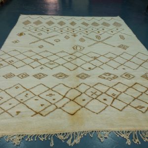 Handmade Geometric Azilal Rug - 11.48 ft x 8.85 ft  Traditional Rug Beni-Azilal modern design -Art Deco Rug