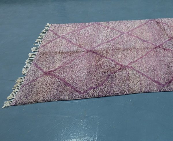 Purple moroccan rug 8.36 ft x 4.52 ft, Art Deco Rug, Wool Moroccan rug, Handmade Berber Rug, Beni Ourain Berber Rug from Morocco