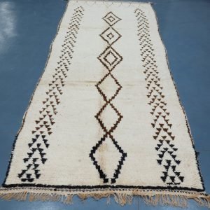 Beni ourain rug 10.76 ft x 3.9 ft , Handknotted Rug, Berber Rug, Wool Morocco Rug, Beni ourain style