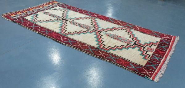 Geometric Beni Azilal rug 9.41 ft x 4.13 ft , Art Deco Rug, Wool Moroccan rug, , Handmade Berber Rug, Berber Rug from Morocco