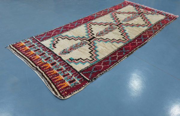 Geometric Beni Azilal rug 9.41 ft x 4.13 ft , Art Deco Rug, Wool Moroccan rug, , Handmade Berber Rug, Berber Rug from Morocco