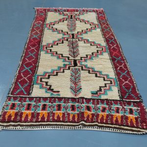 Geometric Beni Azilal rug 9.41 ft x 4.13 ft , Art Deco Rug, Wool Moroccan rug, , Handmade Berber Rug, Berber Rug from Morocco