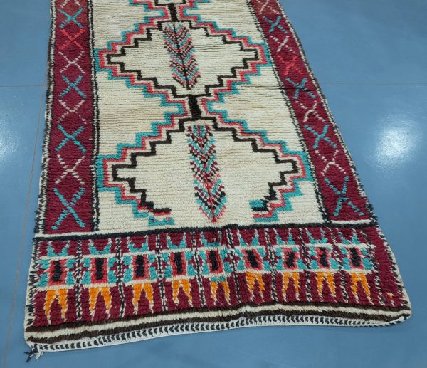 Geometric Beni Azilal rug 9.41 ft x 4.13 ft , Art Deco Rug, Wool Moroccan rug, , Handmade Berber Rug, Berber Rug from Morocco