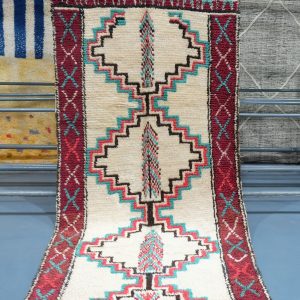 Geometric Beni Azilal rug 9.41 ft x 4.13 ft , Art Deco Rug, Wool Moroccan rug, , Handmade Berber Rug, Berber Rug from Morocco