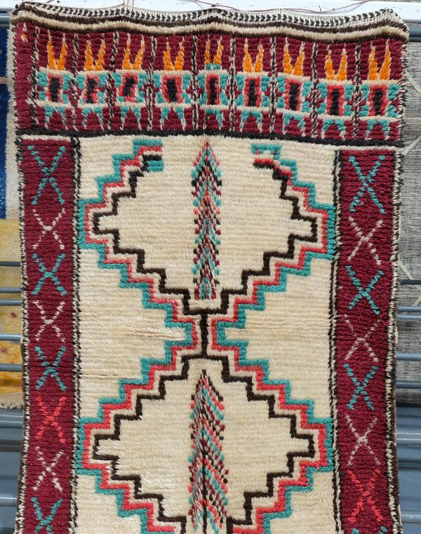 Geometric Beni Azilal rug 9.41 ft x 4.13 ft , Art Deco Rug, Wool Moroccan rug, , Handmade Berber Rug, Berber Rug from Morocco