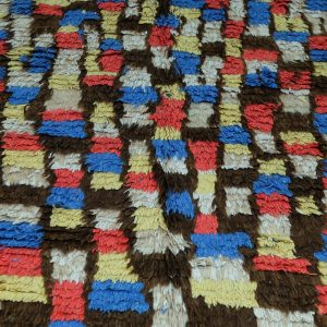 Moroccan rug square patterns : Handmade rug 9.28 ft x 4.06 ft, Moroccan carpets  - Multicolored patterns