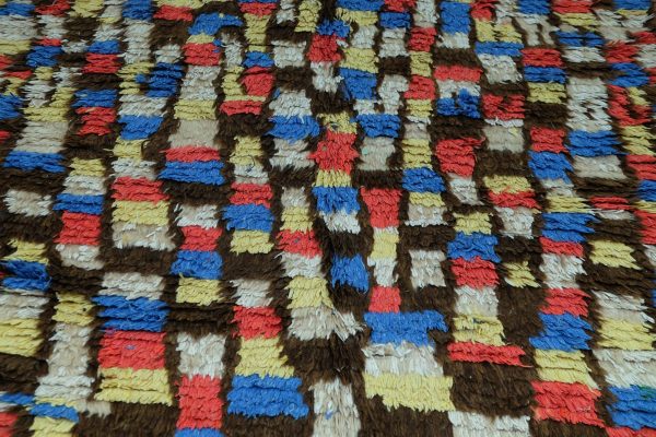 Moroccan rug square patterns : Handmade rug 9.28 ft x 4.06 ft, Moroccan carpets  - Multicolored patterns