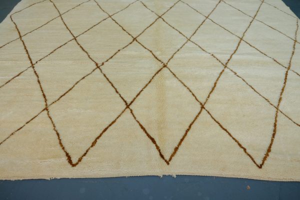 Large Beni ourain rug, 13 ft x 8 ft , Art Deco Rug, Wool Moroccan rug, Handmade Berber Rug, Geometric Berber Rug from Morocco