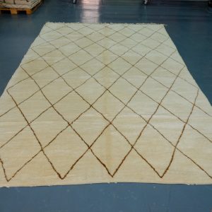 Large Beni ourain rug, 13 ft x 8 ft , Art Deco Rug, Wool Moroccan rug, Handmade Berber Rug, Geometric Berber Rug from Morocco