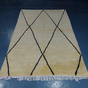 Handmade Beni ourain rug, 7.97 ft x 4.92 ft , Art Deco Rug, Wool Moroccan rug, Handmade Berber Rug, Geometric Berber Rug from Morocco