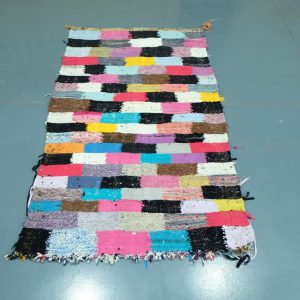 Handmade Kilim Boucherouite rug 6 ft x 3 ft