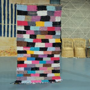 Handmade Kilim Boucherouite rug 6 ft x 3 ft