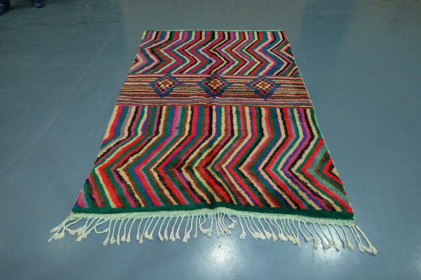 Colored Azilal rug, 7.54 ft x 4.92 ft