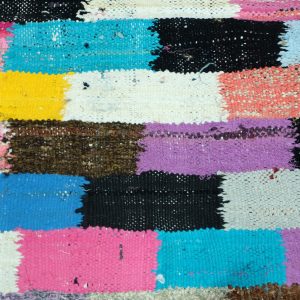 Handmade Kilim Boucherouite rug 6 ft x 3 ft