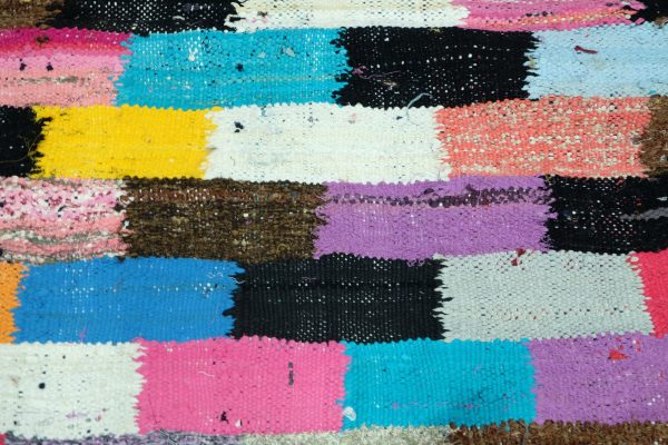 Handmade Kilim Boucherouite rug 6 ft x 3 ft