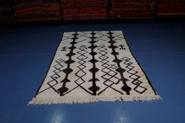 Handmade Azilal rug, 7.77 ft x 4.82 ft, Art Deco Rug, Wool Moroccan rug, Handmade Berber Rug, Abstract Berber Rug from Morocco