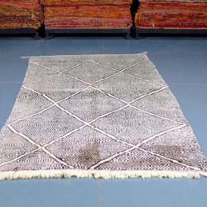 Handmade Beni Ourain rug, 8.36 ft x 4.82 ft , Art Deco Rug, Wool Moroccan rug, Handmade Berber Rug, Abstract Berber Rug from Morocco