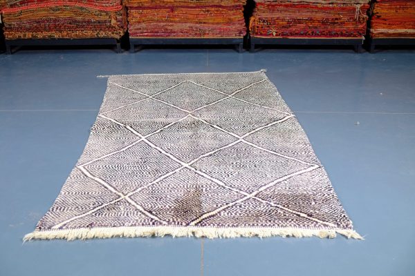 Handmade Beni Ourain rug, 8.36 ft x 4.82 ft , Art Deco Rug, Wool Moroccan rug, Handmade Berber Rug, Abstract Berber Rug from Morocco