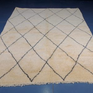 Handmade Beni ourain rug, 8.95 ft x 6.65 ft , Moroccan rug , Art Deco, Wool rug, Handmade Berber Rug - Beni ourain carpet from morocco