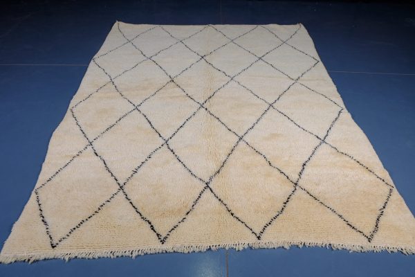 Handmade Beni ourain rug, 8.95 ft x 6.65 ft , Moroccan rug , Art Deco, Wool rug, Handmade Berber Rug - Beni ourain carpet from morocco