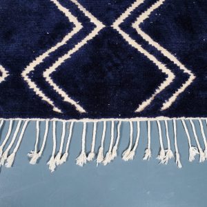 Blue Beni ourain rug 8.39 ft x 5.57 ft , Beniourain moroccan Rug, Wool Moroccan rug, Handmade Berber Rug, Abstract Berber Rug from Morocco