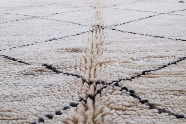 Beni ourain Moroccan rug 9.97 ft x 6.66 ft, white rug, Beniourain moroccan Rug, Wool Moroccan rug, Handmade Berber Rug, Abstract Berber Rug