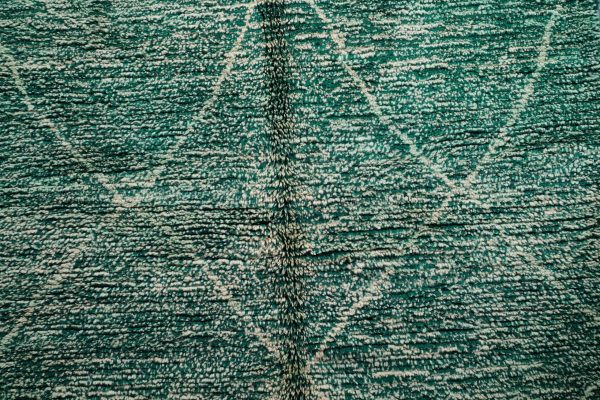 Beni ourain rug 7ft x 4ft , Moroccan green Rug, Genuine Wool Moroccan rug, Handmade Berber Rug,  Authentic Moroccan rug Hand knotted