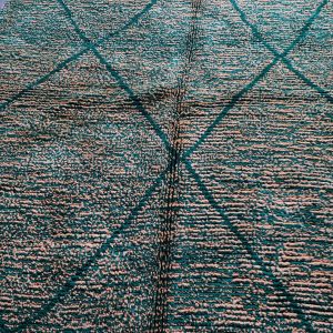 Beni ourain rug 8.26 ft x 4.98 ft  , Beniourain green Rug, Wool Moroccan rug, Handmade Berber Rug, Abstract Berber Rug from Morocco