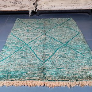 Beni ourain rug 8.26 ft x 4.98 ft  , Beniourain green Rug, Wool Moroccan rug, Handmade Berber Rug, Abstract Berber Rug from Morocco