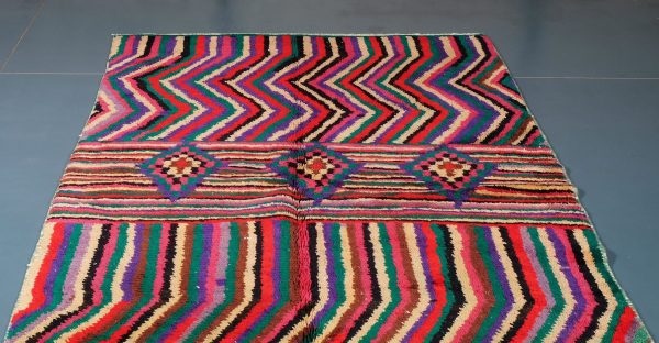 Colorful Azilal rug, 7.54 ft x 4.92 ft