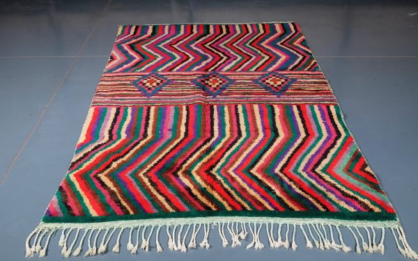 Colorful Azilal rug, 7.54 ft x 4.92 ft