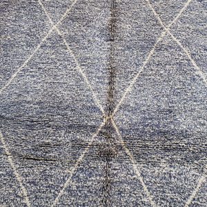 Beni ourain rug 7.54 ft x 5.24 ft  , gray Rug, Wool Moroccan rug, Handmade Berber Rug, Abstract Berber Rug from Morocco
