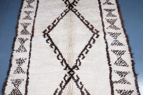 Moroccan Beni ourain Runner Rug 9.84 ft x 4.26 ft