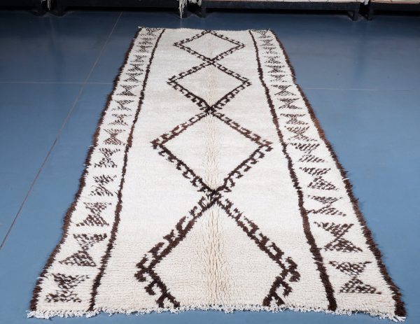 Moroccan Beni ourain Runner Rug 9.84 ft x 4.26 ft