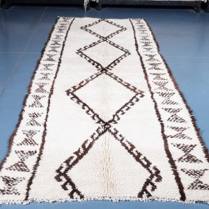 Moroccan Beni ourain Runner Rug 9.84 ft x 4.26 ft