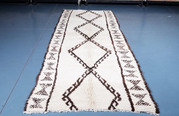 Moroccan Beni ourain Runner Rug 9.84 ft x 4.26 ft